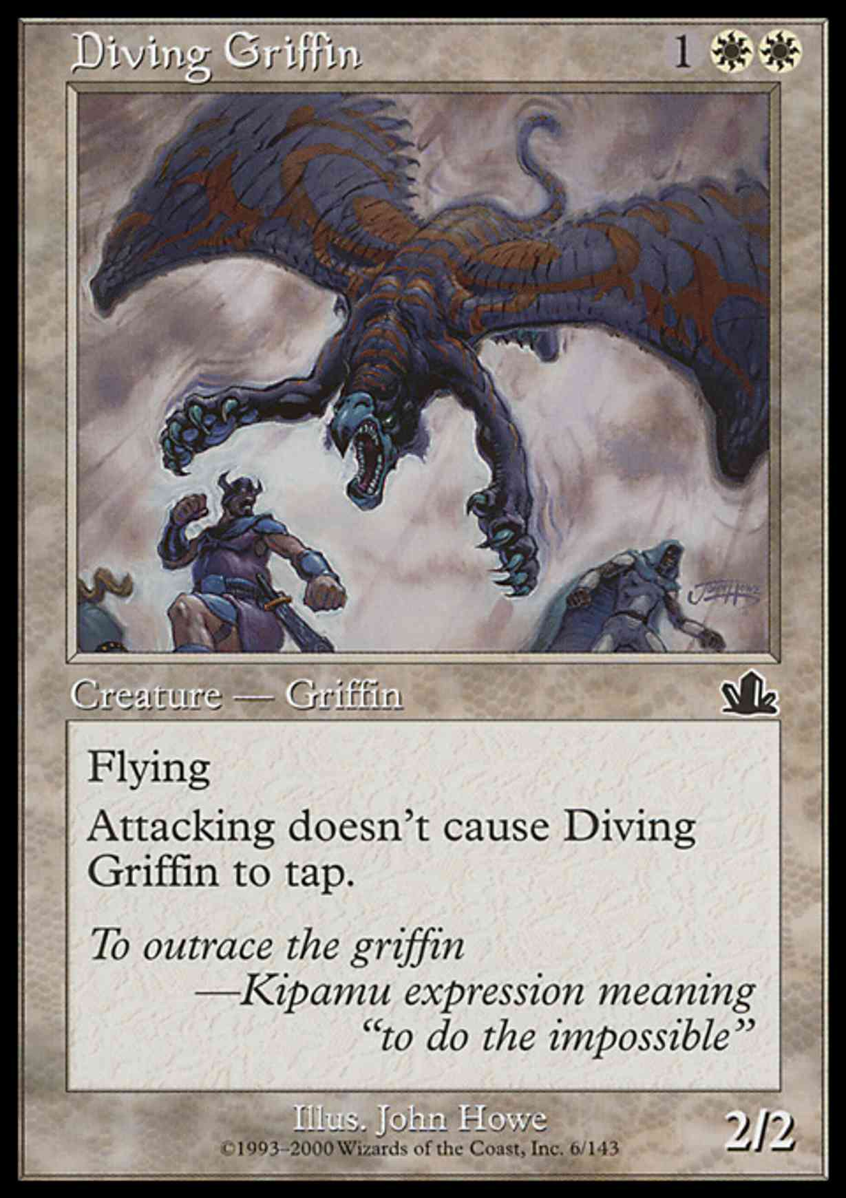 Diving Griffin magic card front
