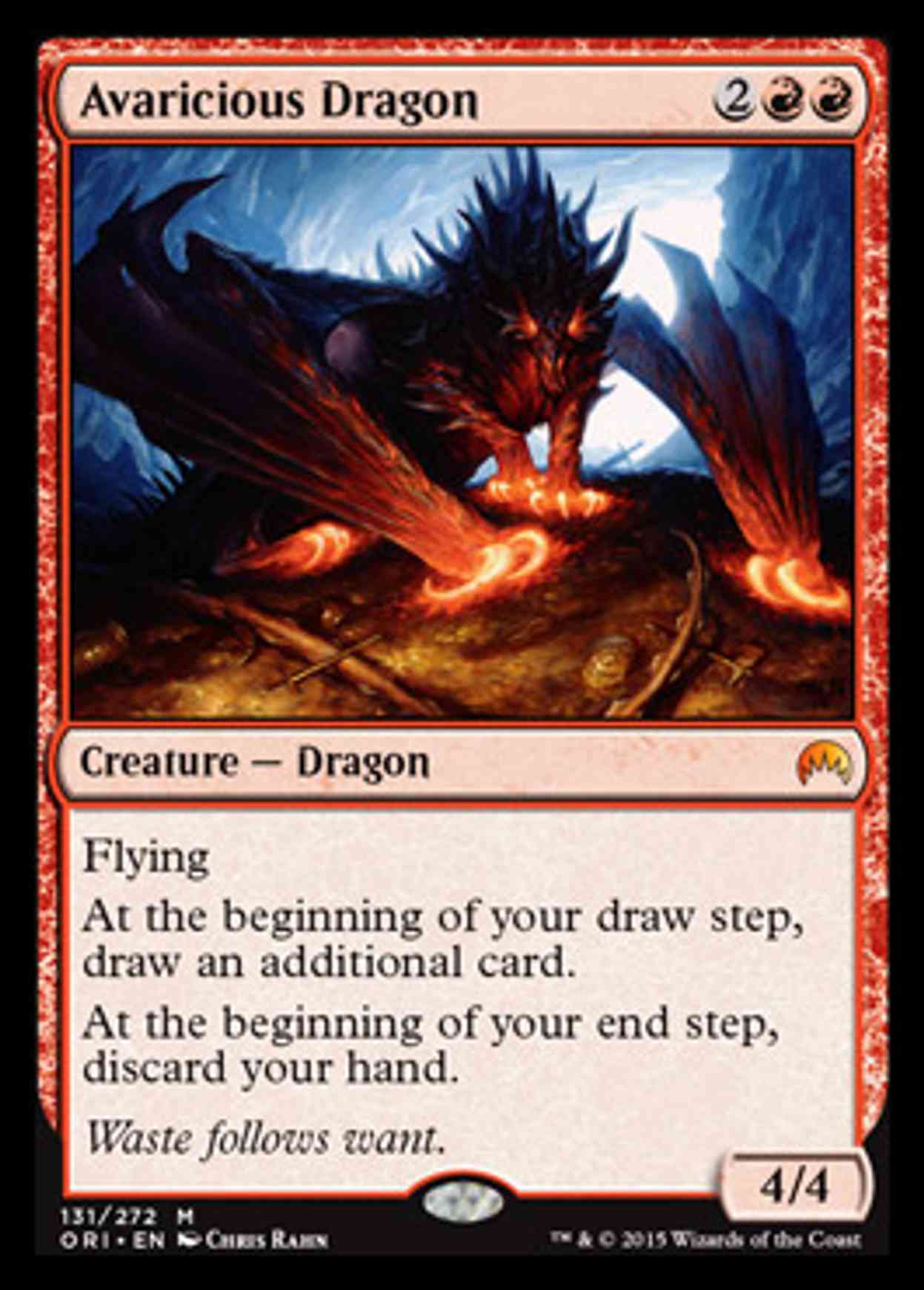 Avaricious Dragon magic card front