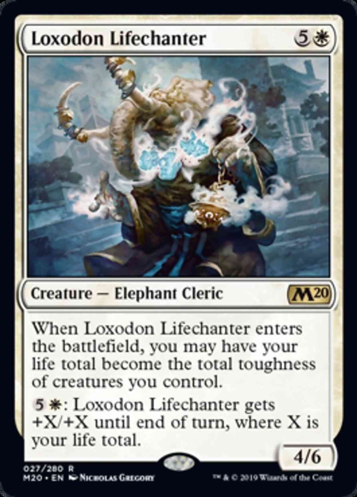 Loxodon Lifechanter magic card front