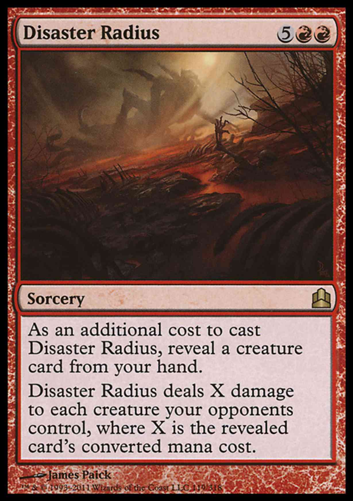 Disaster Radius magic card front