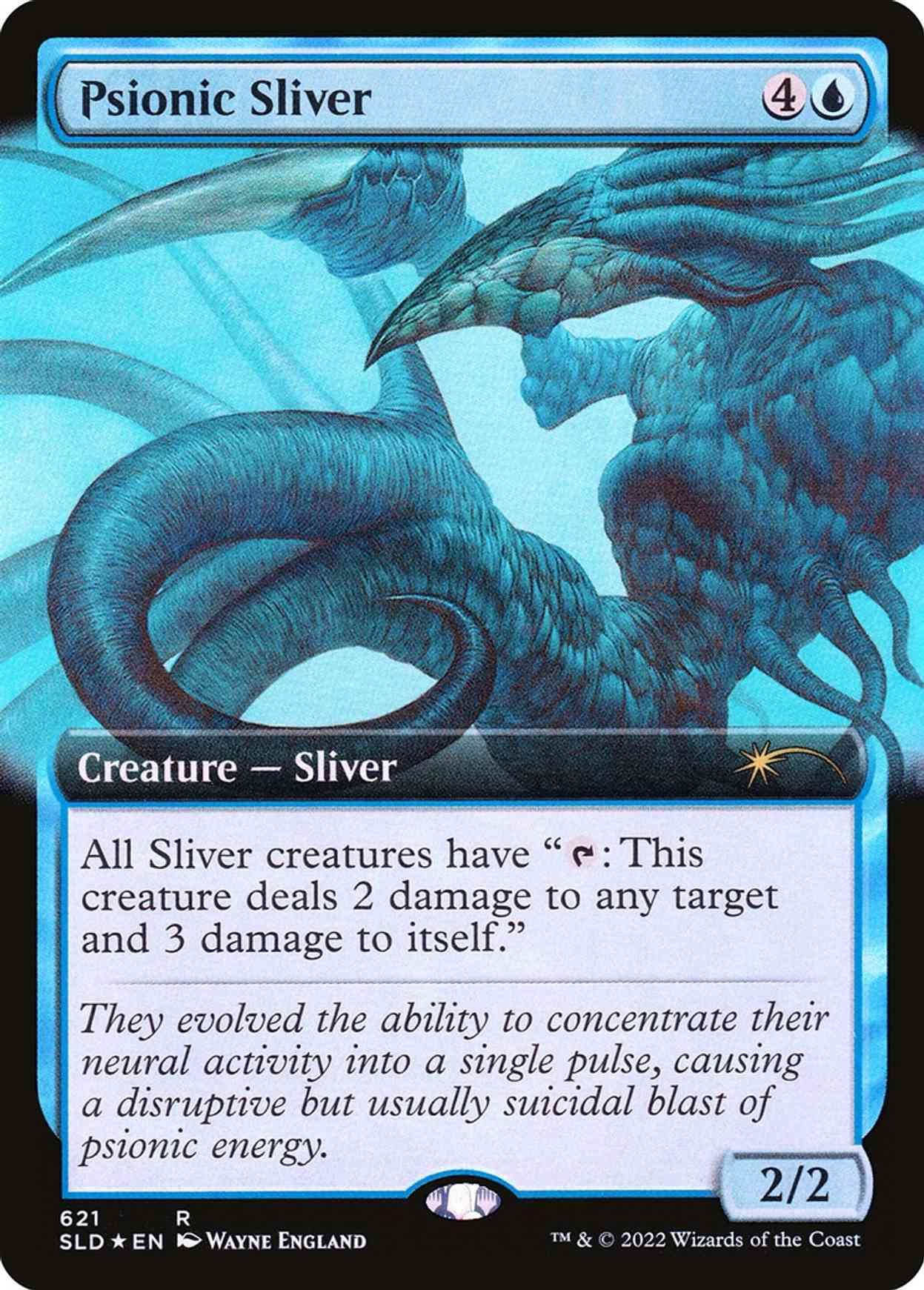 Psionic Sliver (Extended Art) magic card front