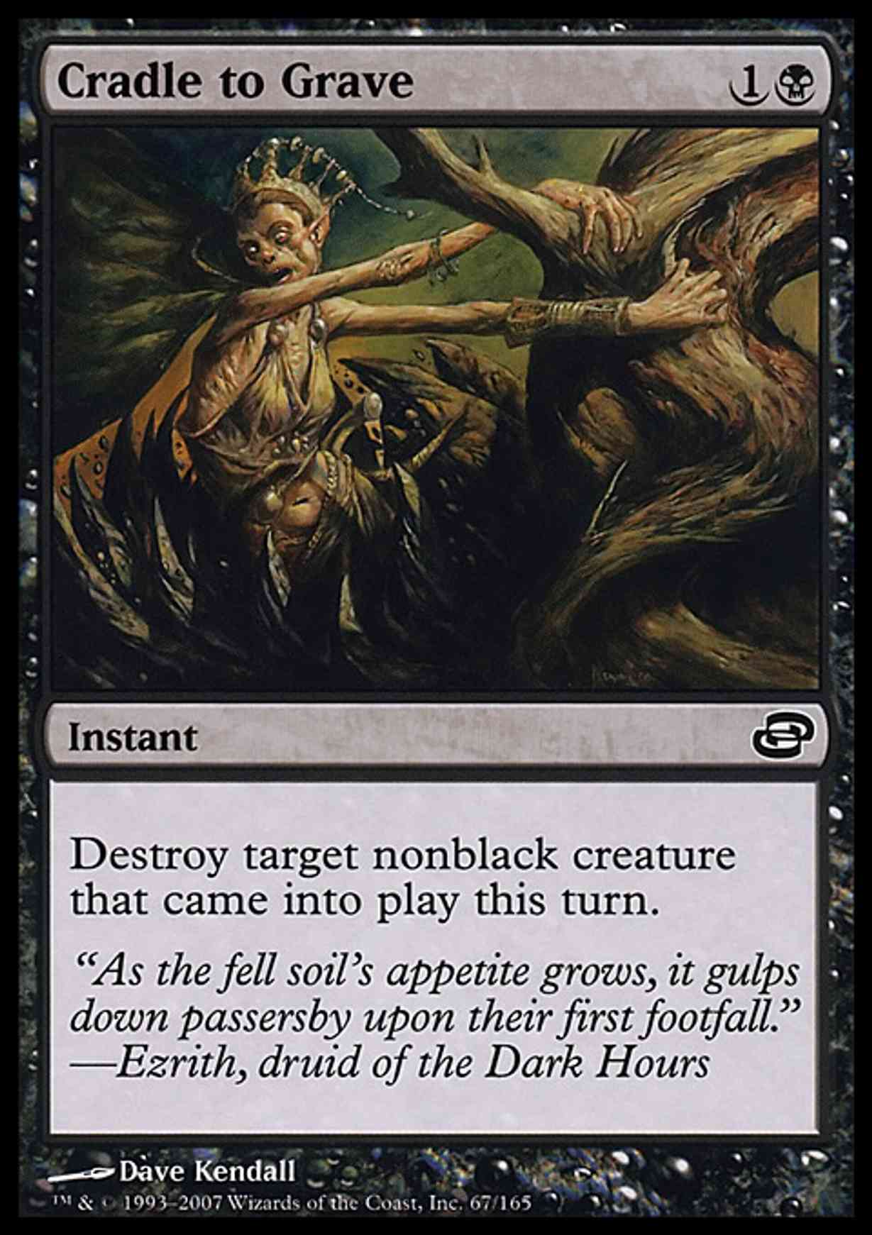 Cradle to Grave magic card front