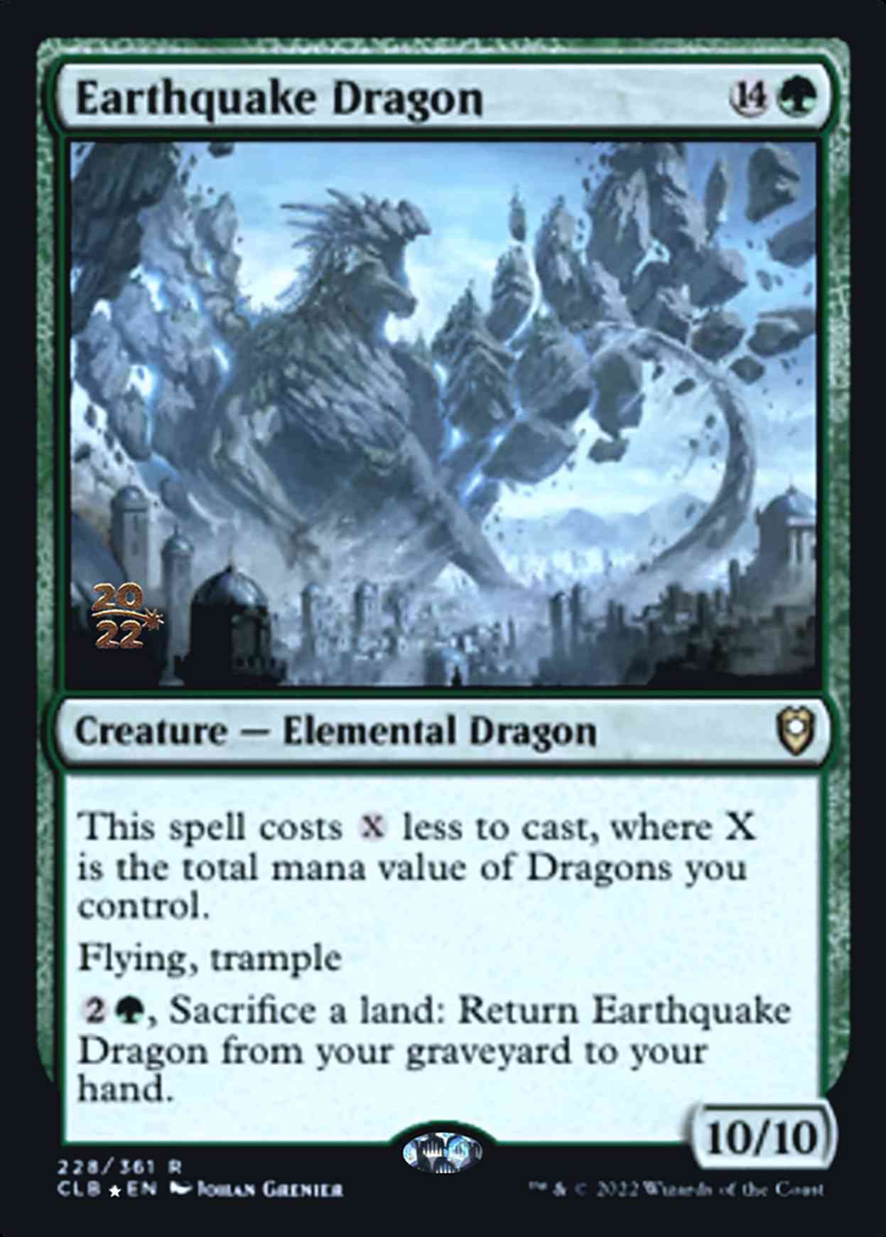 Earthquake Dragon magic card front