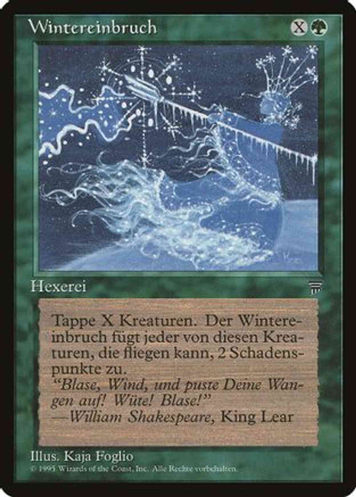 Winter Blast (German) - "Wintereinbruch" magic card front
