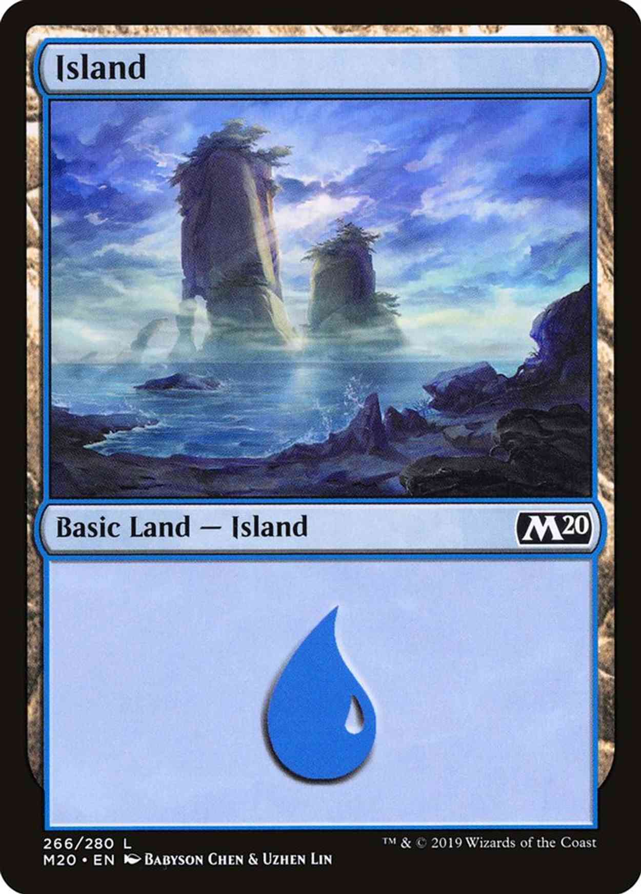 Island (266) magic card front