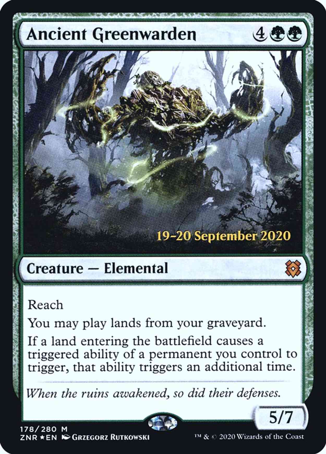 Ancient Greenwarden magic card front