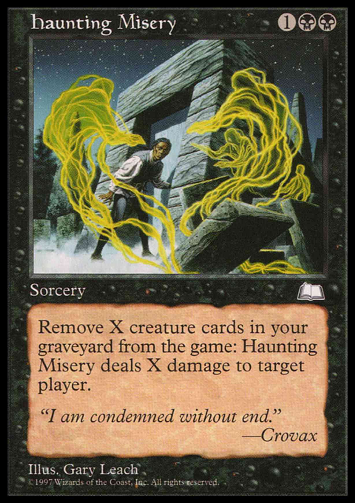Haunting Misery magic card front