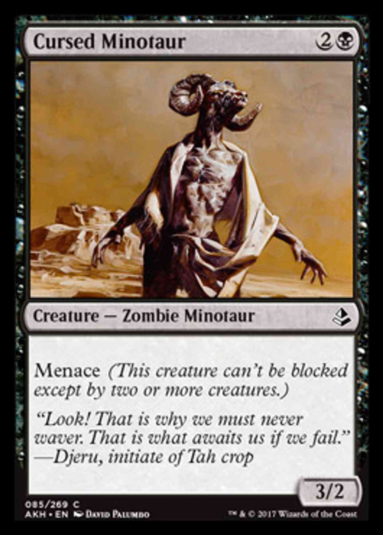 Cursed Minotaur magic card front