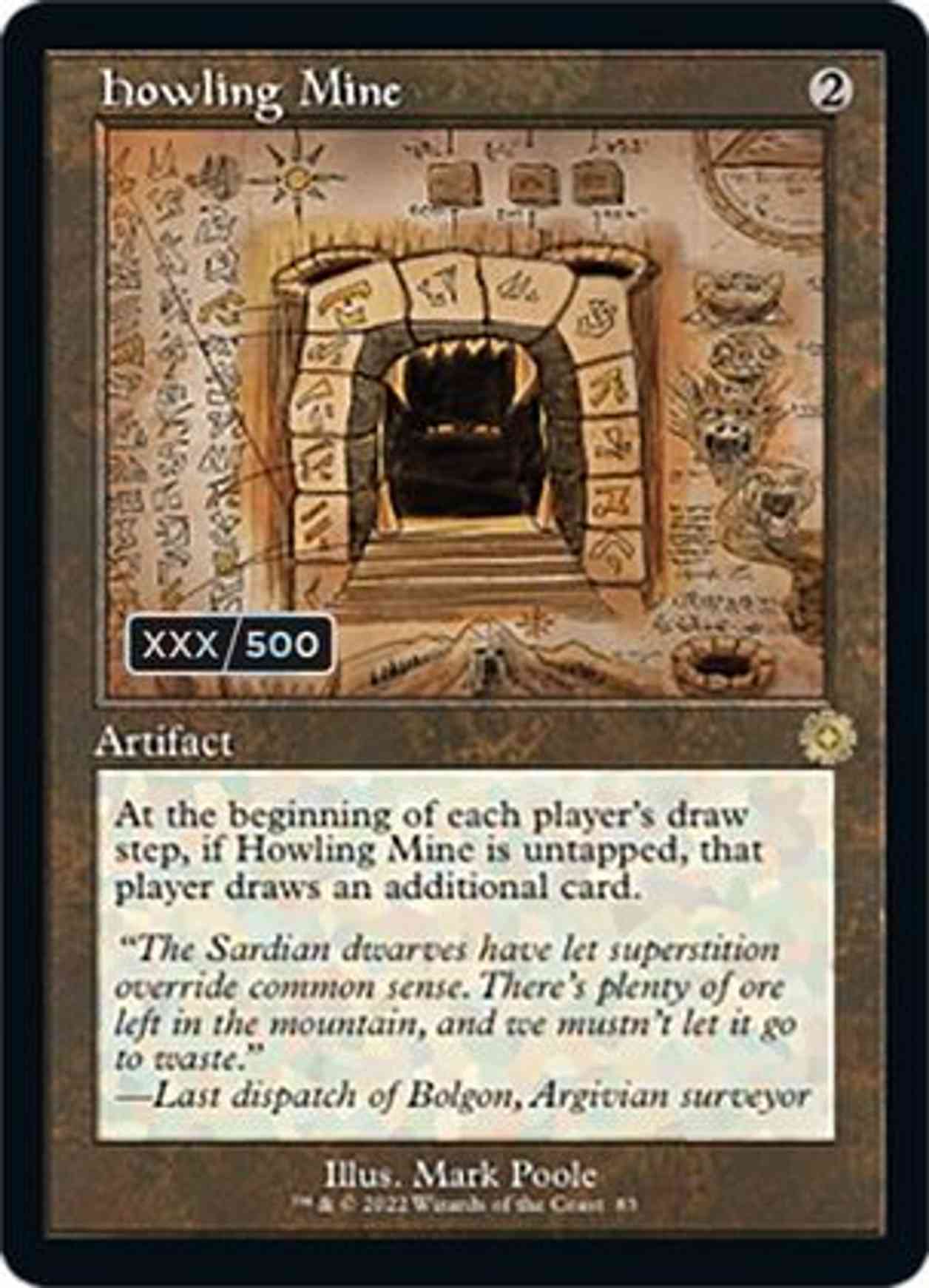 Howling Mine (Schematic) (Serial Numbered) magic card front