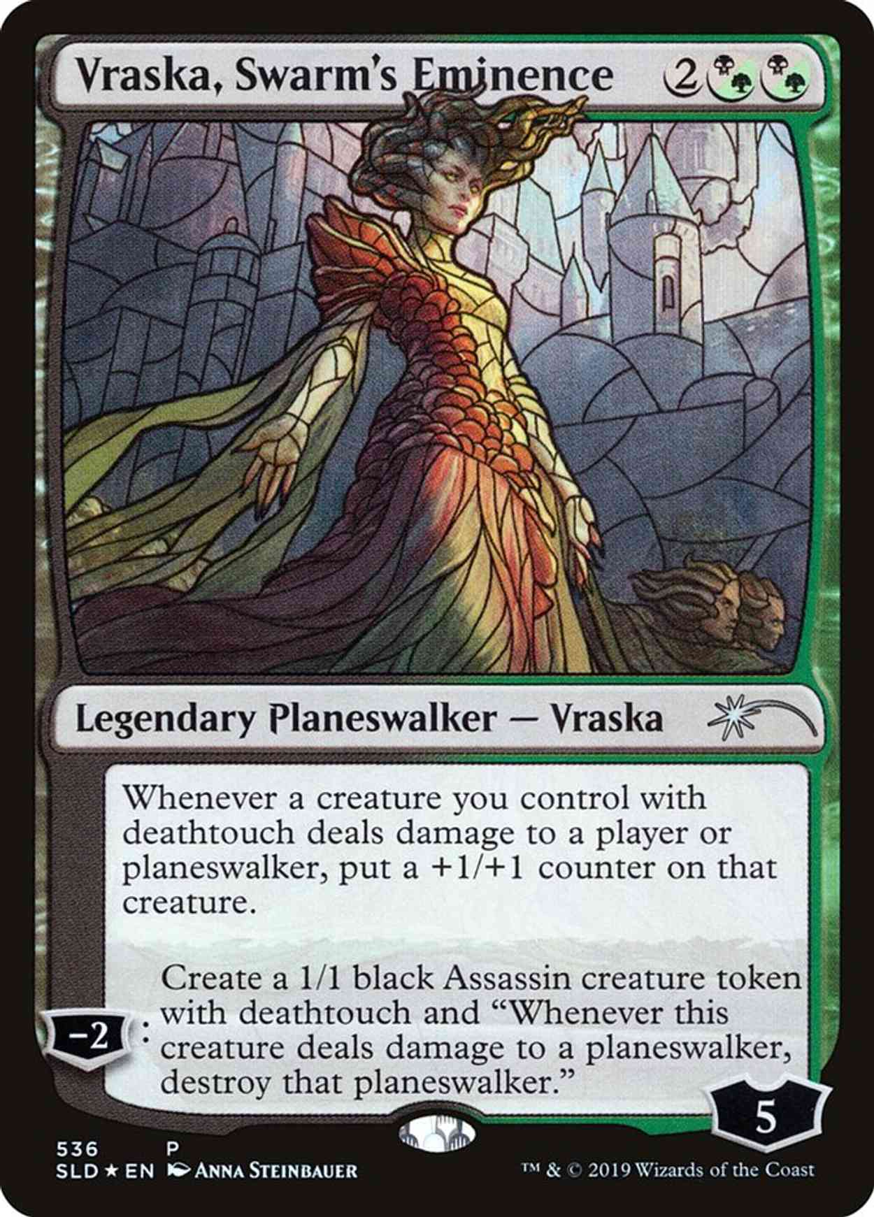 Vraska, Swarm's Eminence (Stained Glass) magic card front