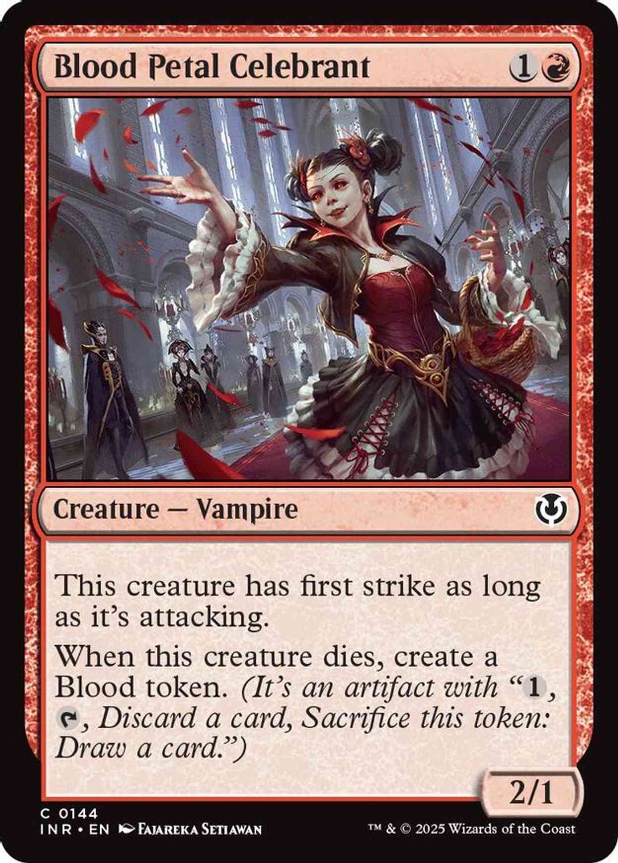 Blood Petal Celebrant magic card front