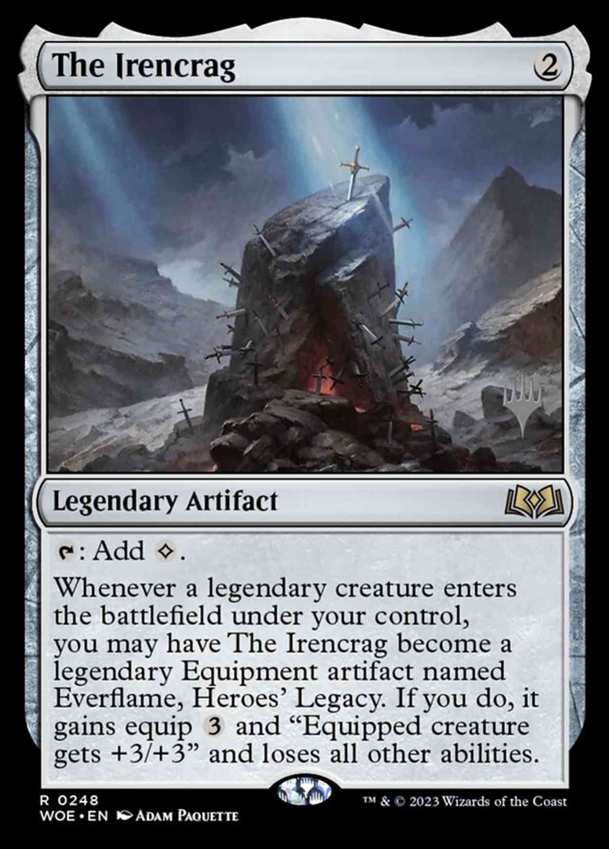 The Irencrag magic card front