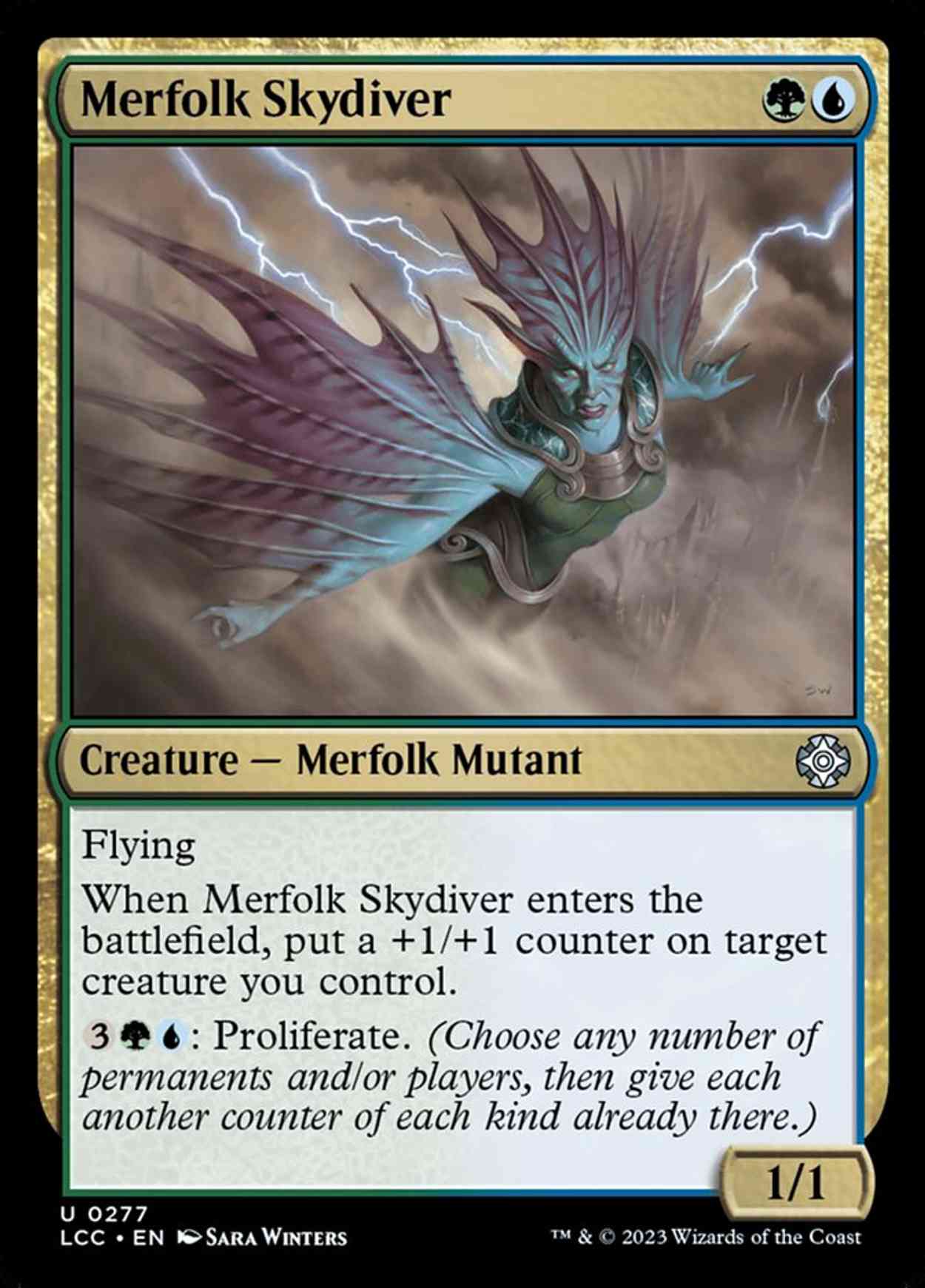 Merfolk Skydiver magic card front