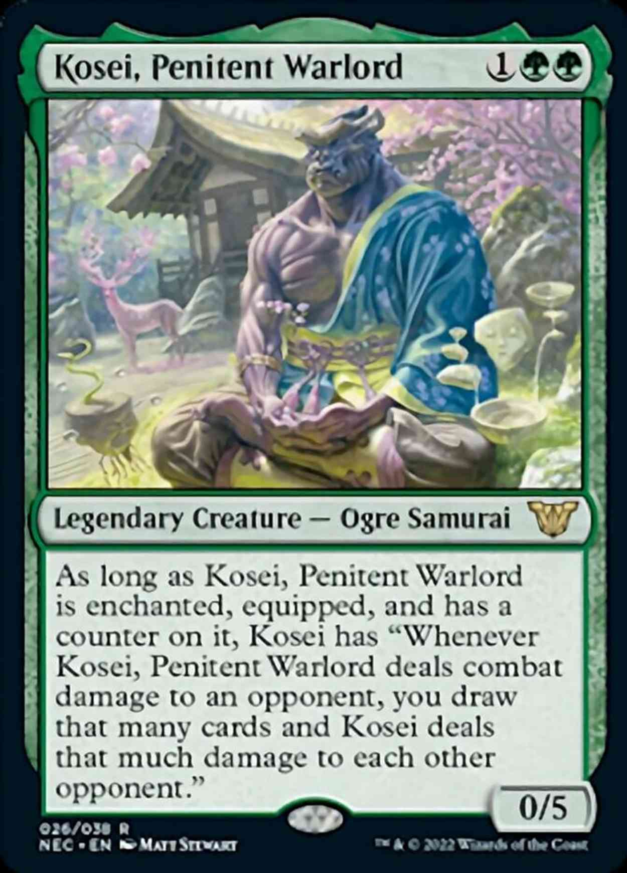 Kosei, Penitent Warlord magic card front