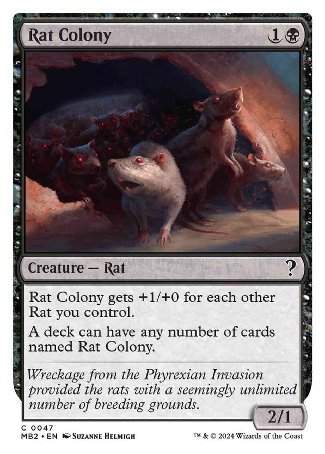 Rat Colony (White Border) magic card front