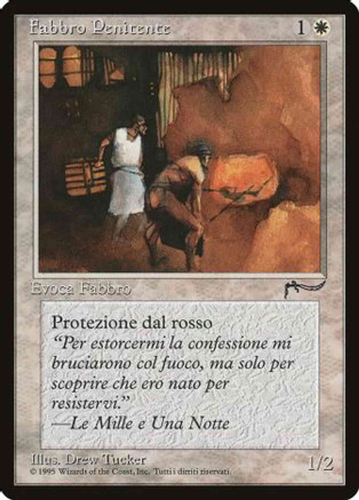Repentant Blacksmith (Italian) - "Fabbro Penitente" magic card front