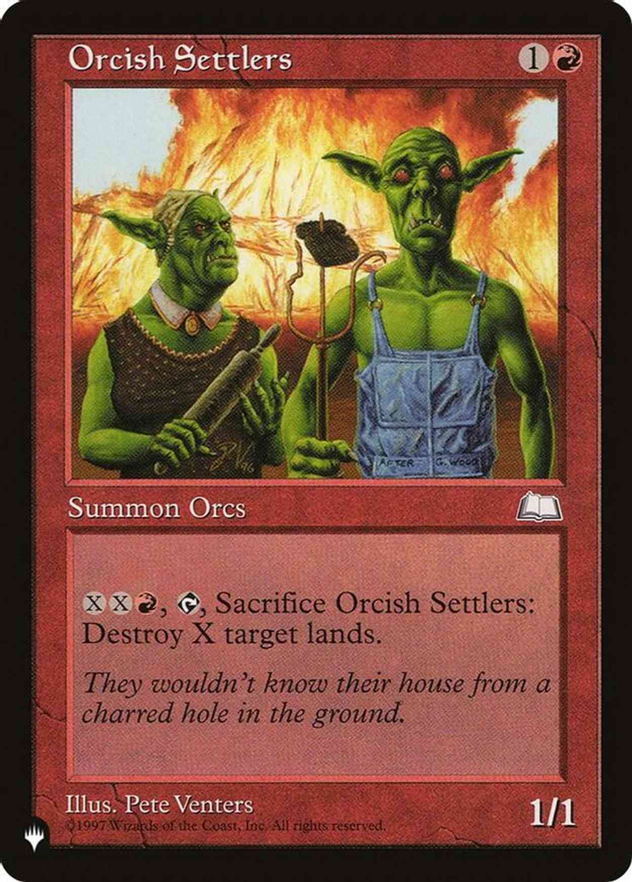 Orcish Settlers magic card front