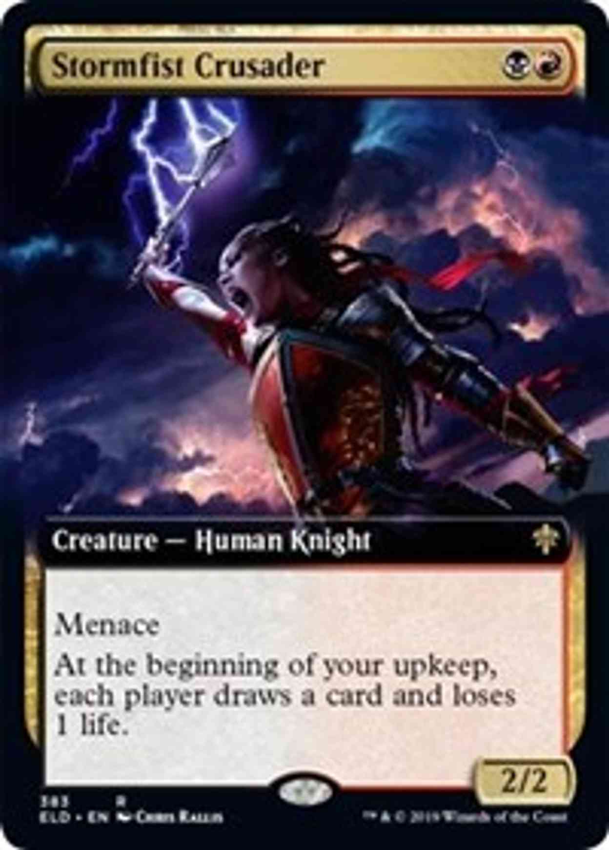 Stormfist Crusader (Extended Art) magic card front