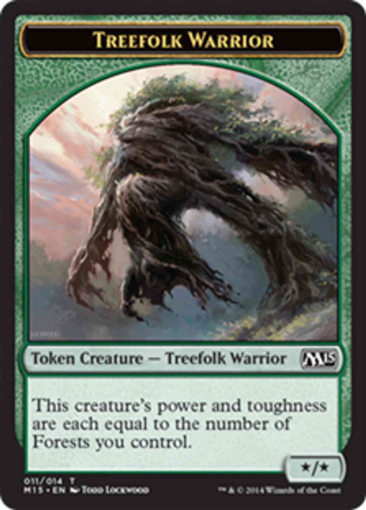 Treefolk Warrior Token magic card front