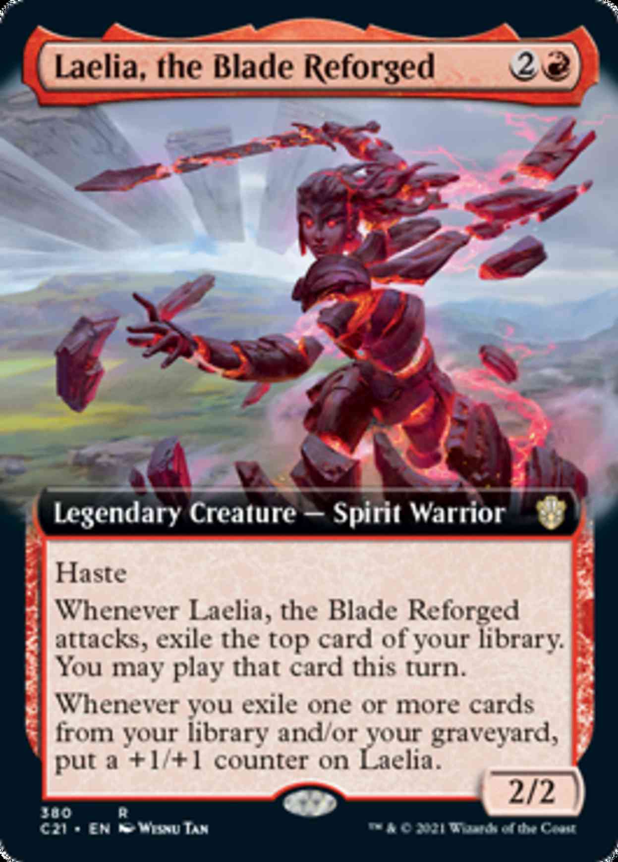 Laelia, the Blade Reforged (Extended Art) magic card front