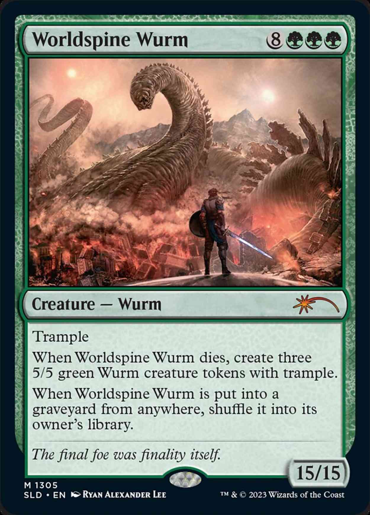 Worldspine Wurm magic card front