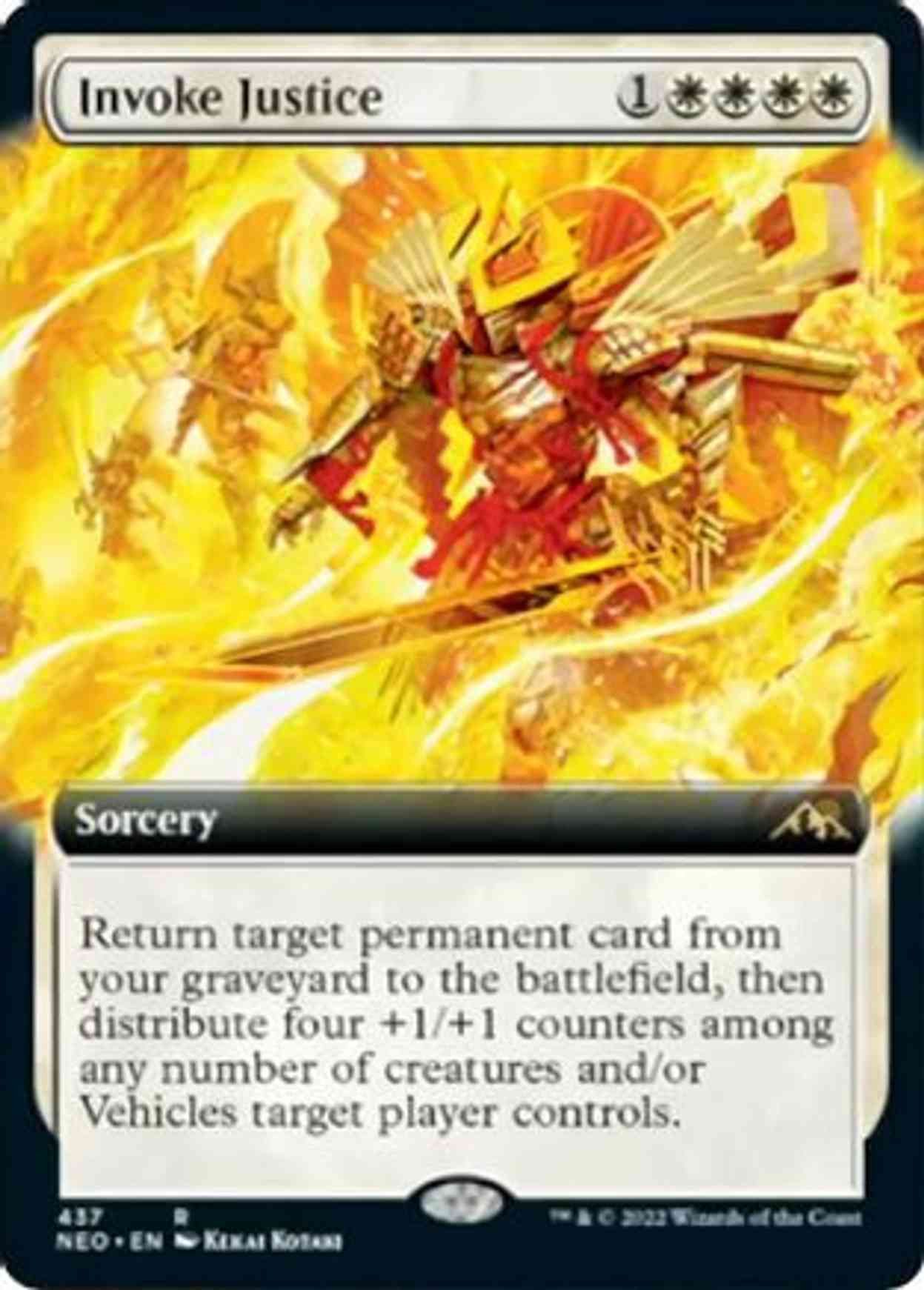 Invoke Justice (Extended Art) magic card front