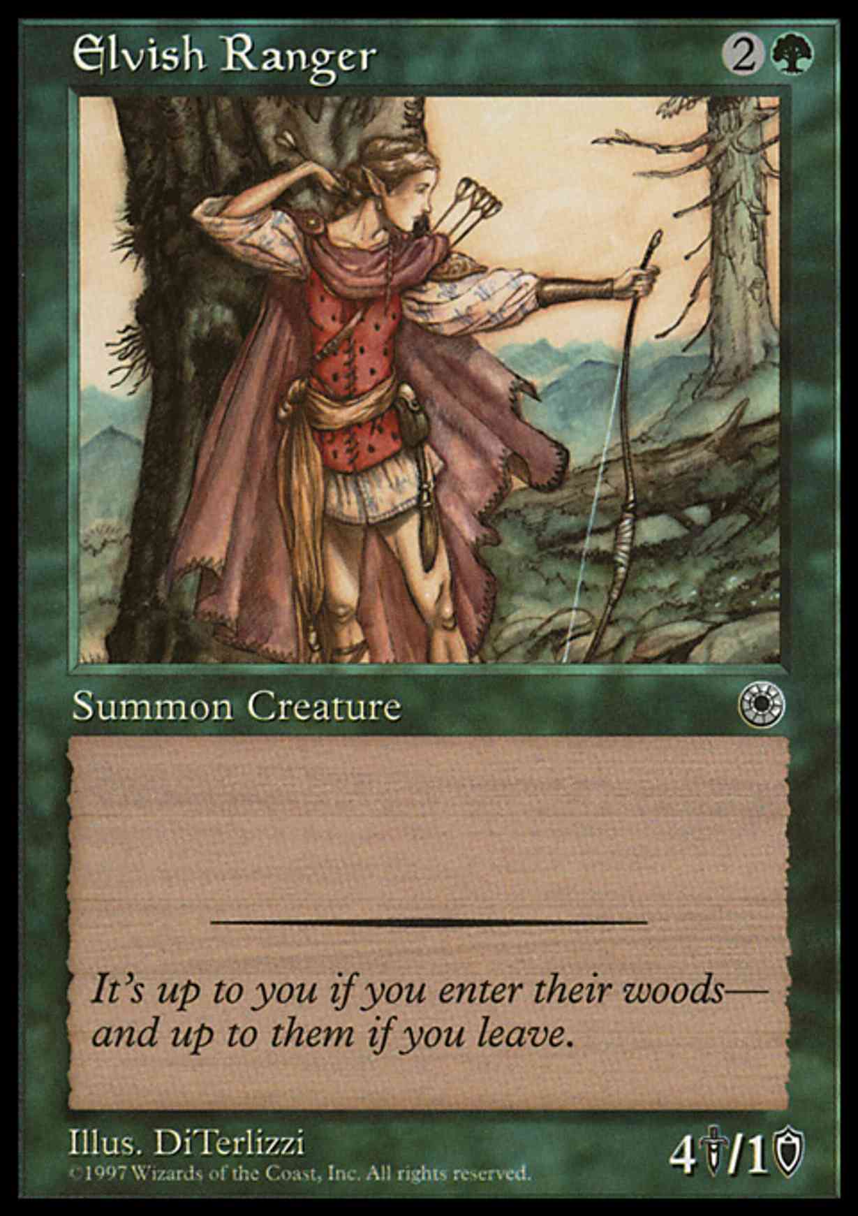 Elvish Ranger magic card front