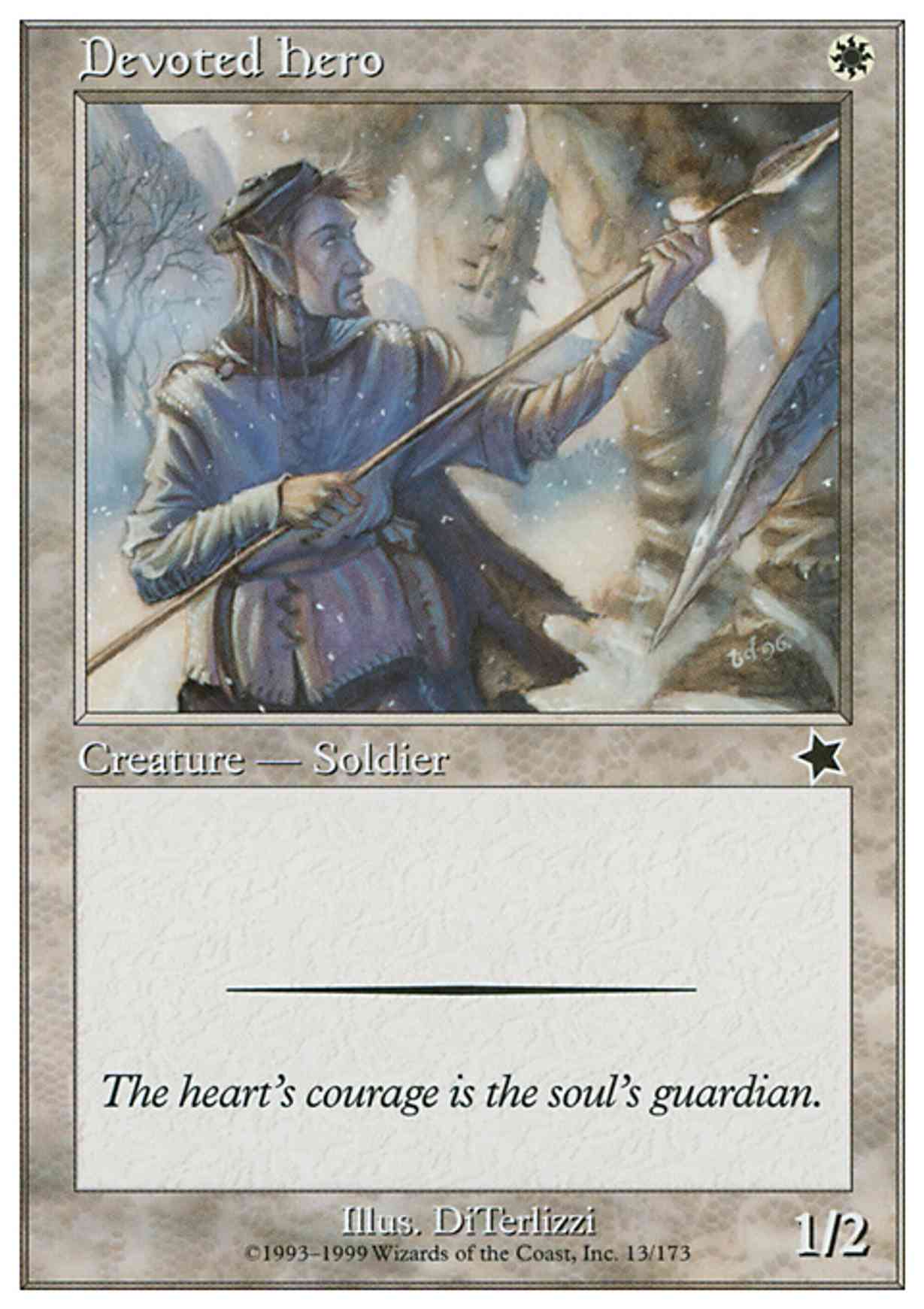 Devoted Hero magic card front