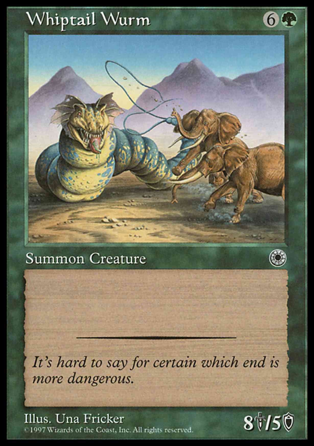 Whiptail Wurm magic card front