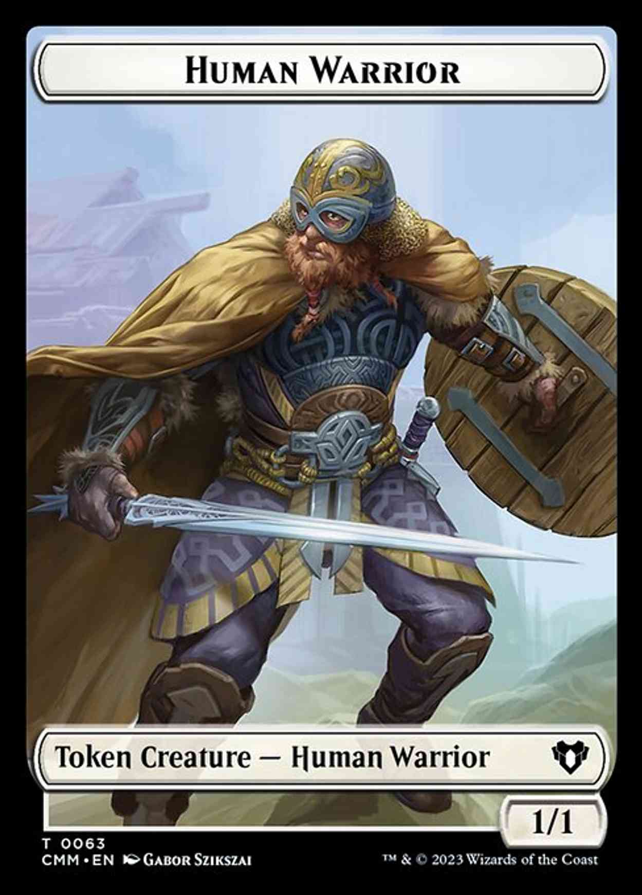 Human Warrior // Zombie Army Double-Sided Token magic card front