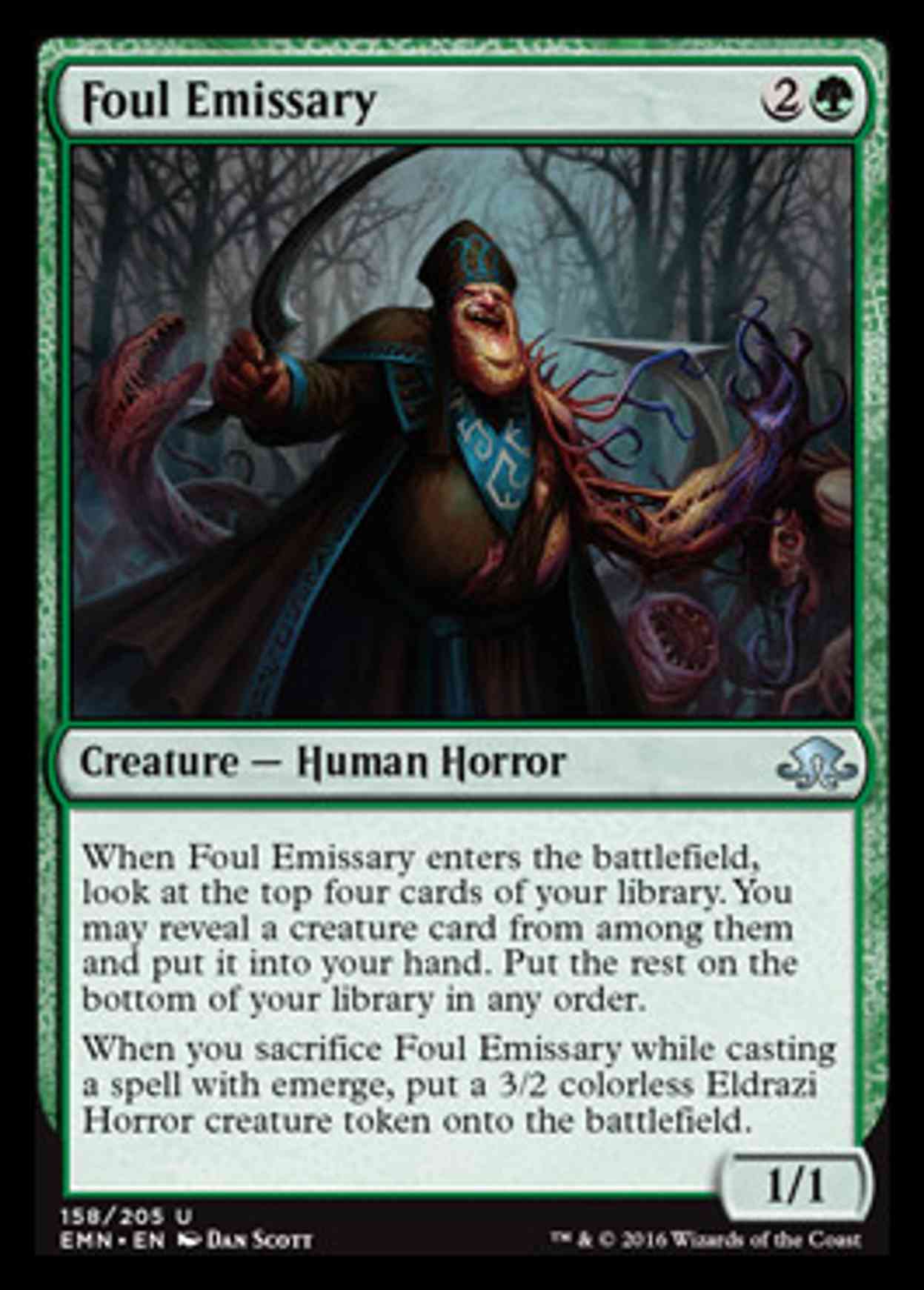 Foul Emissary magic card front