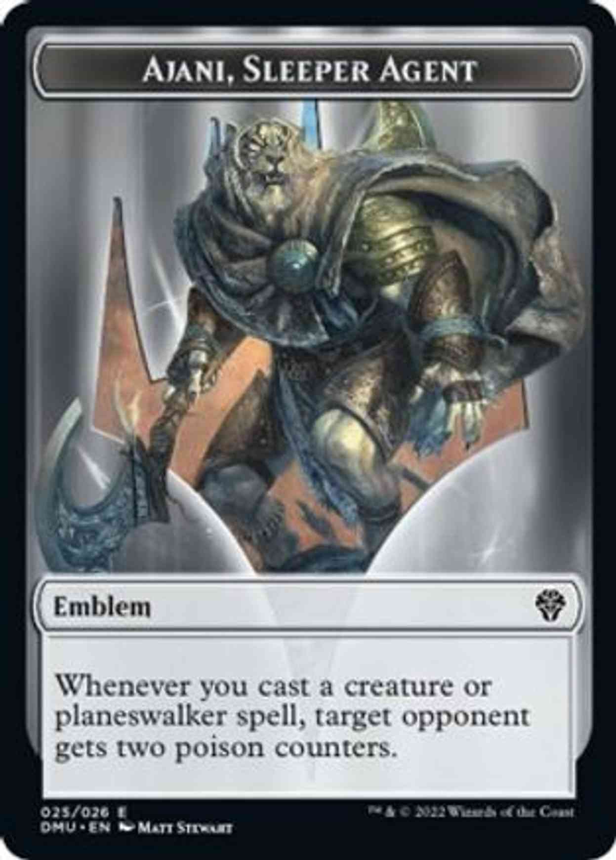 Emblem - Ajani, Sleeper Agent magic card front