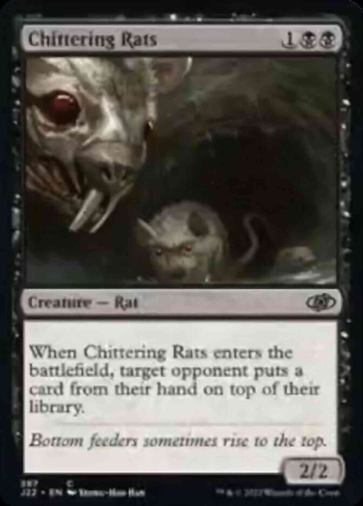 Chittering Rats magic card front