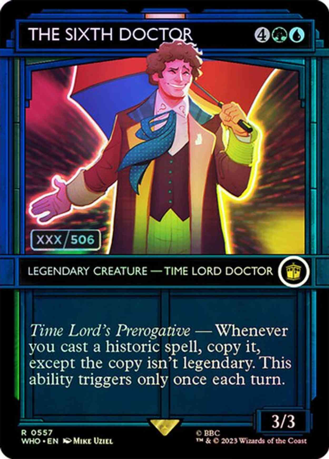 The Sixth Doctor (Serial Numbered) magic card front