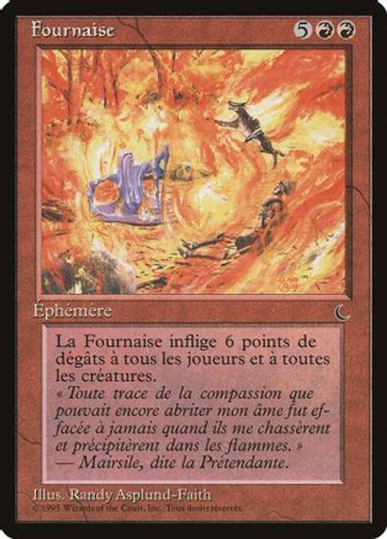 Inferno (French)- "Fournaise" magic card front