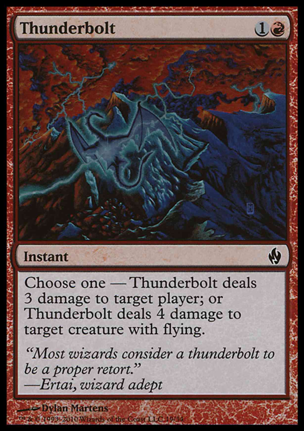 Thunderbolt magic card front