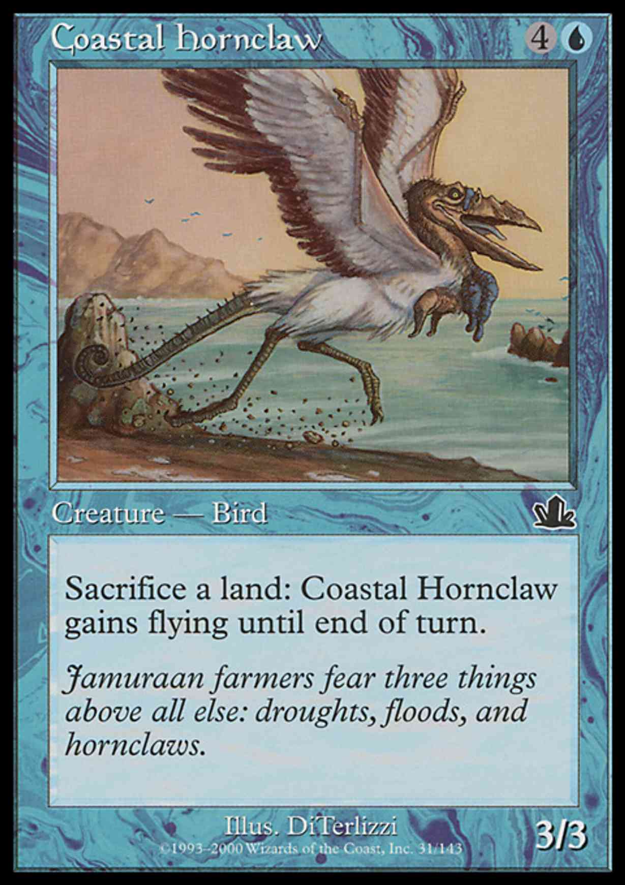 Coastal Hornclaw magic card front