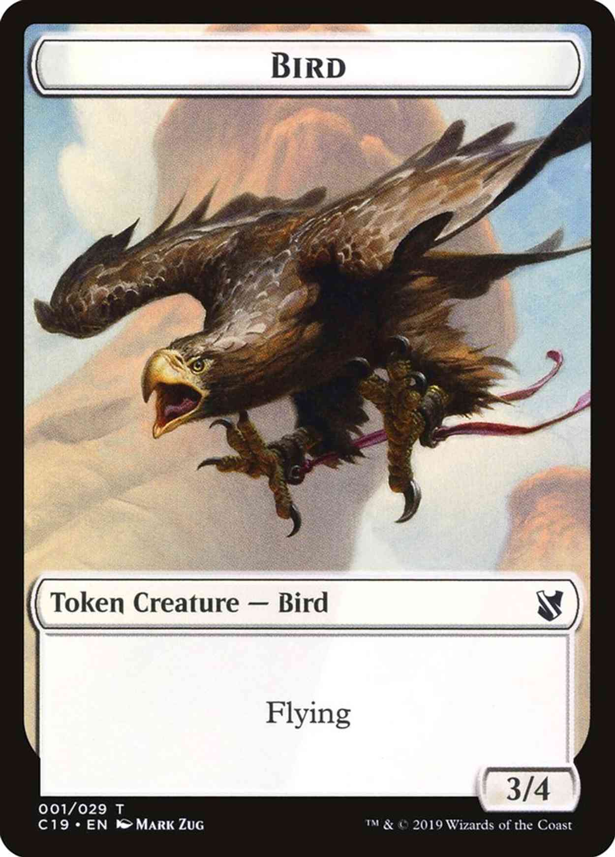 Bird (001) // Sculpture Double-sided Token magic card front