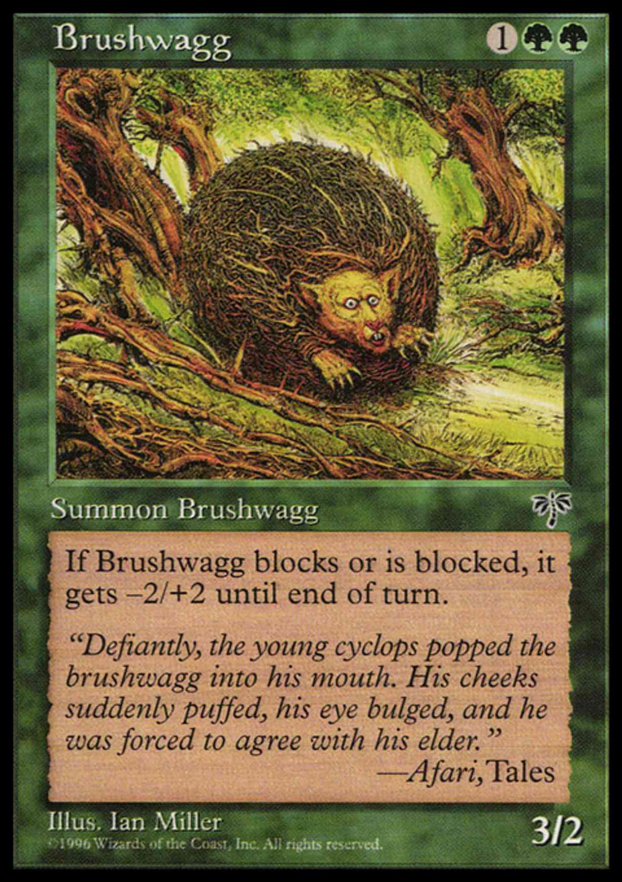 Brushwagg magic card front
