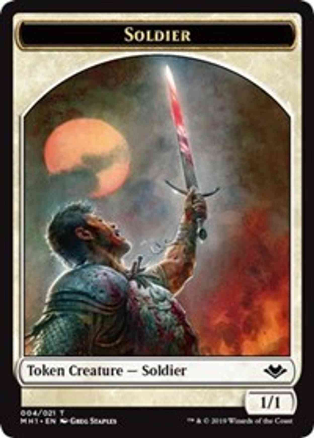 Soldier (004) // Rhino (013) Double-sided Token magic card front