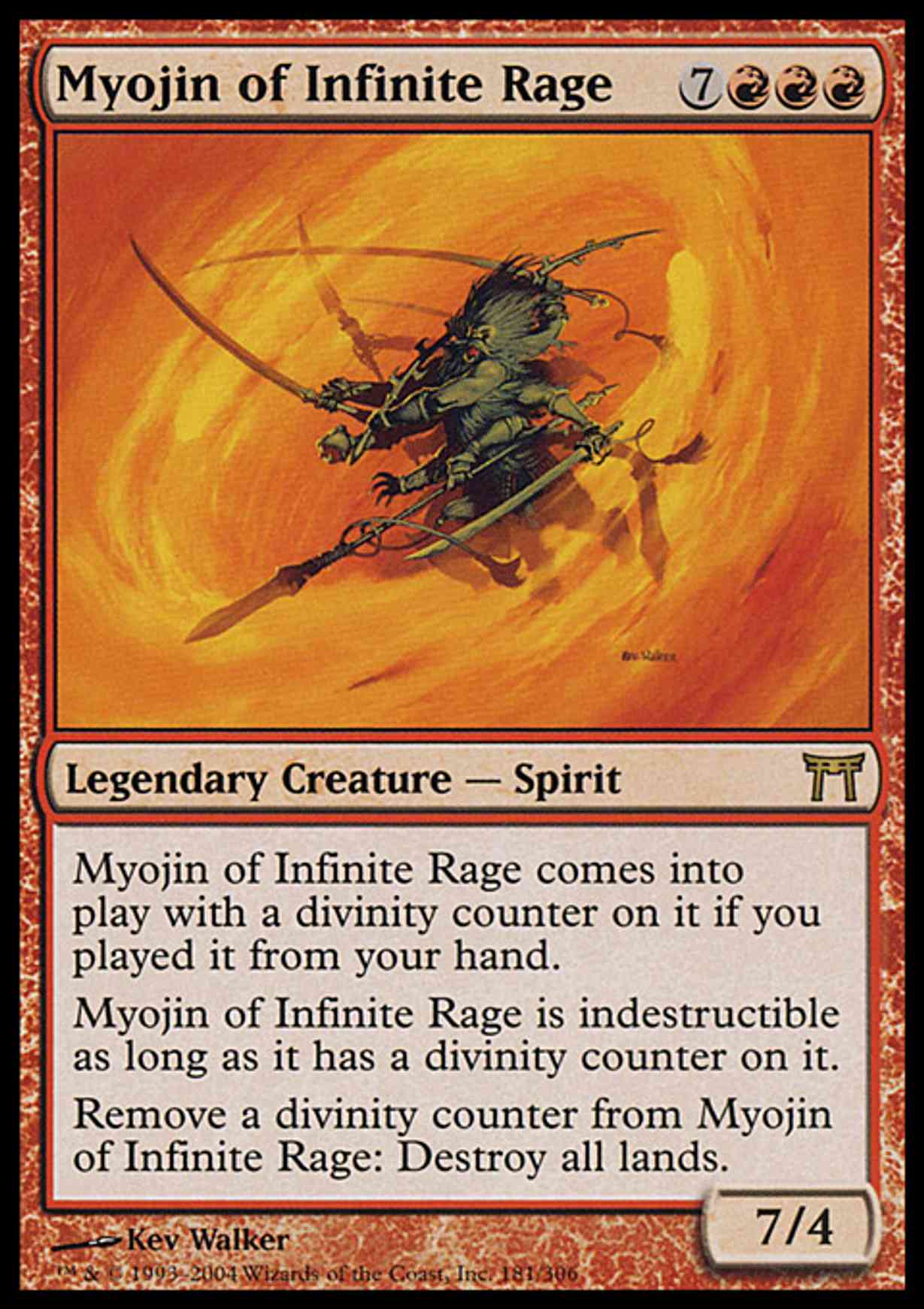 Myojin of Infinite Rage magic card front
