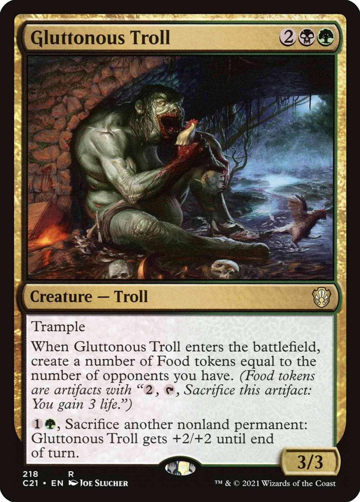 Gluttonous Troll magic card front