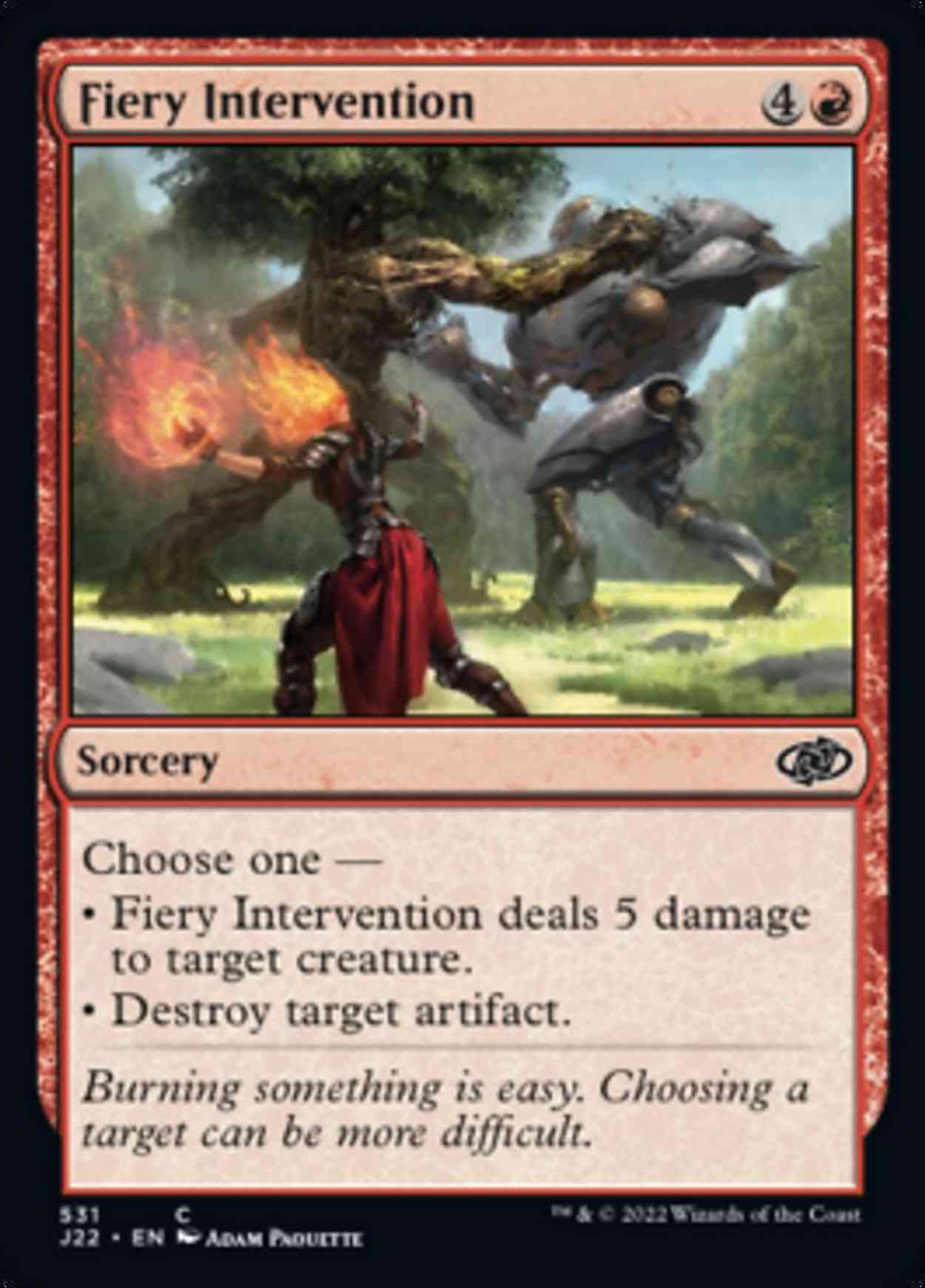 Fiery Intervention magic card front