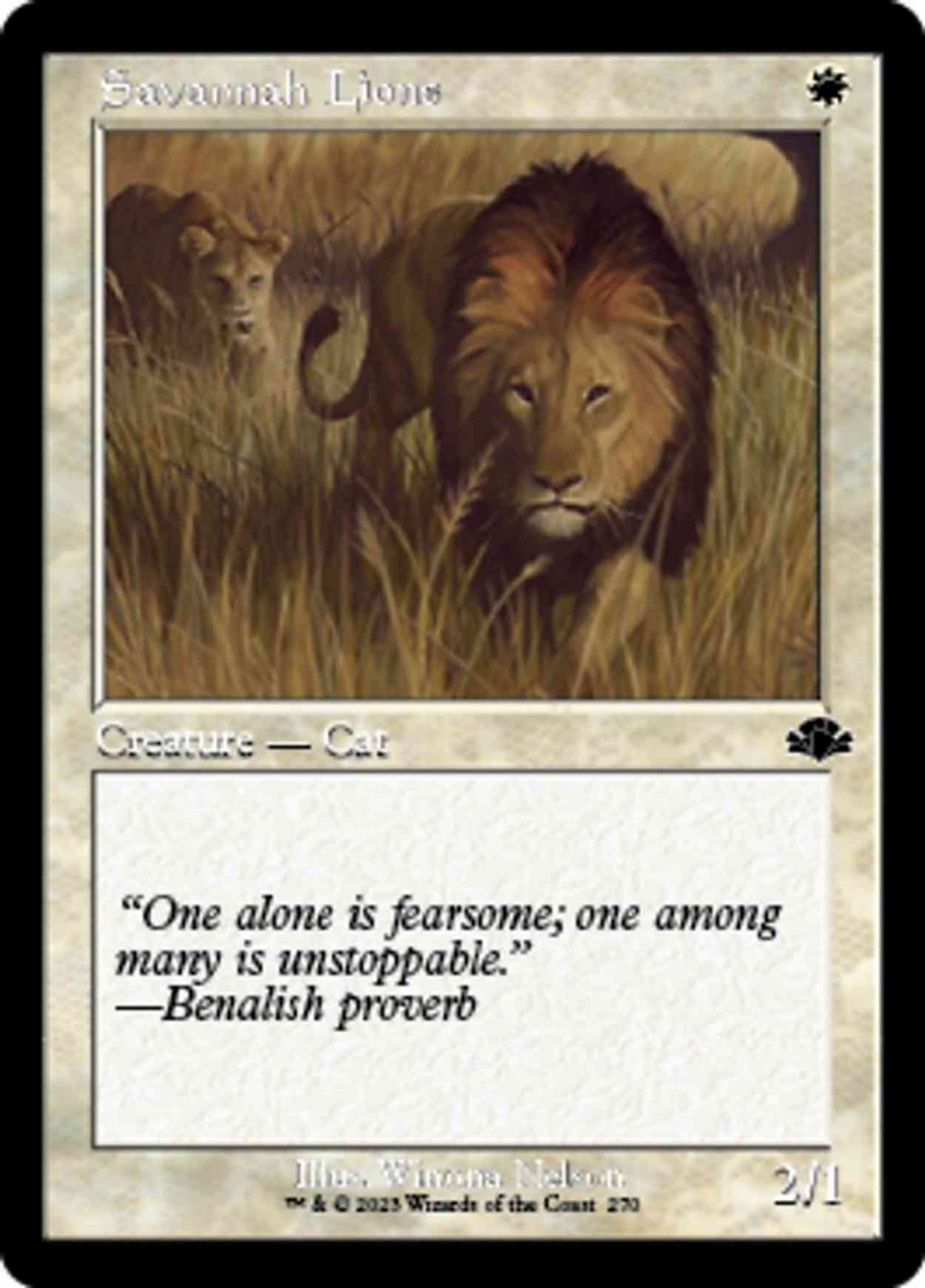 Savannah Lions (Retro Frame) magic card front