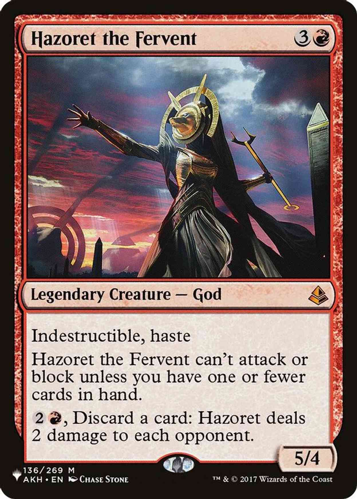 Hazoret the Fervent magic card front