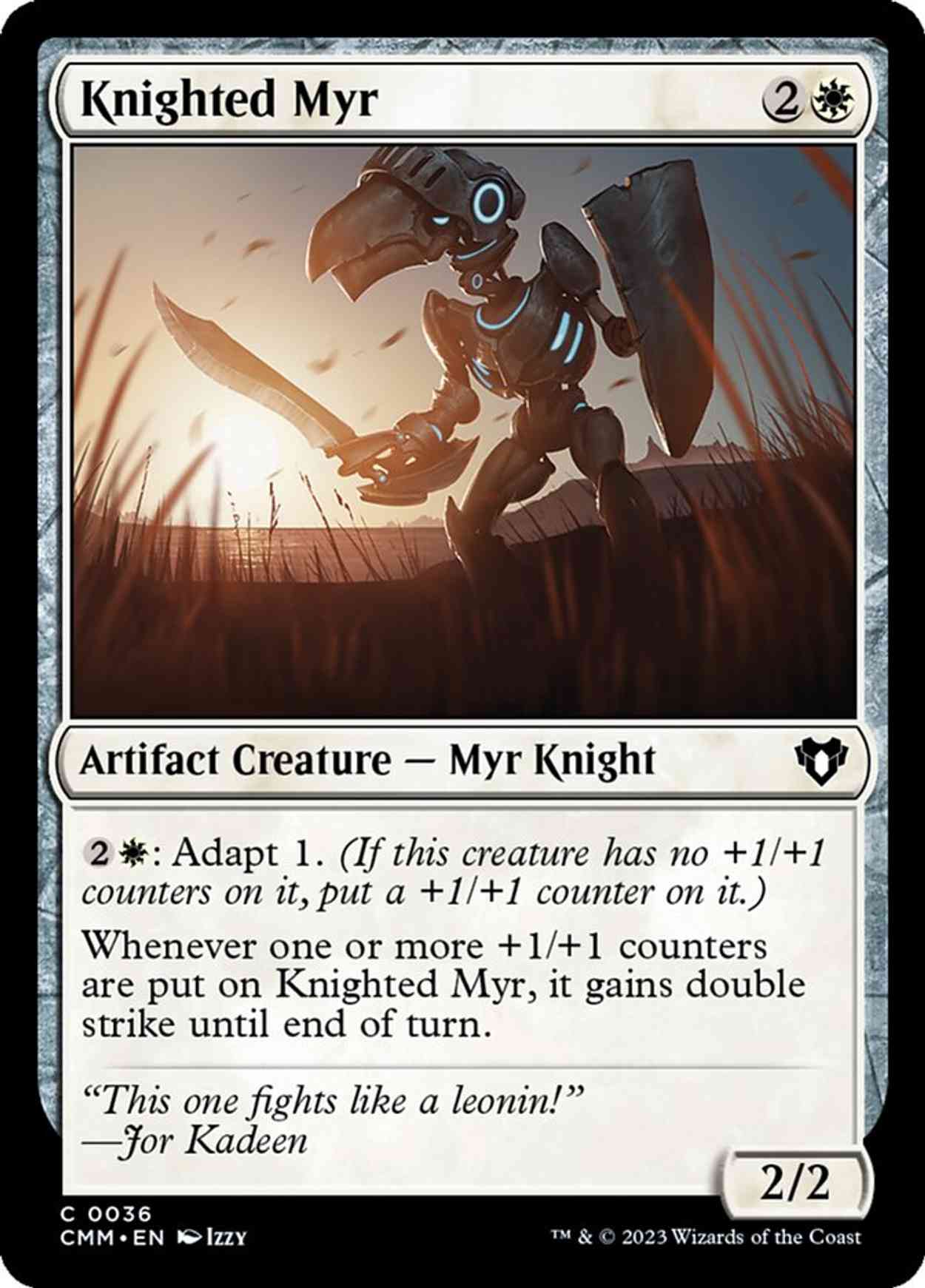 Knighted Myr magic card front
