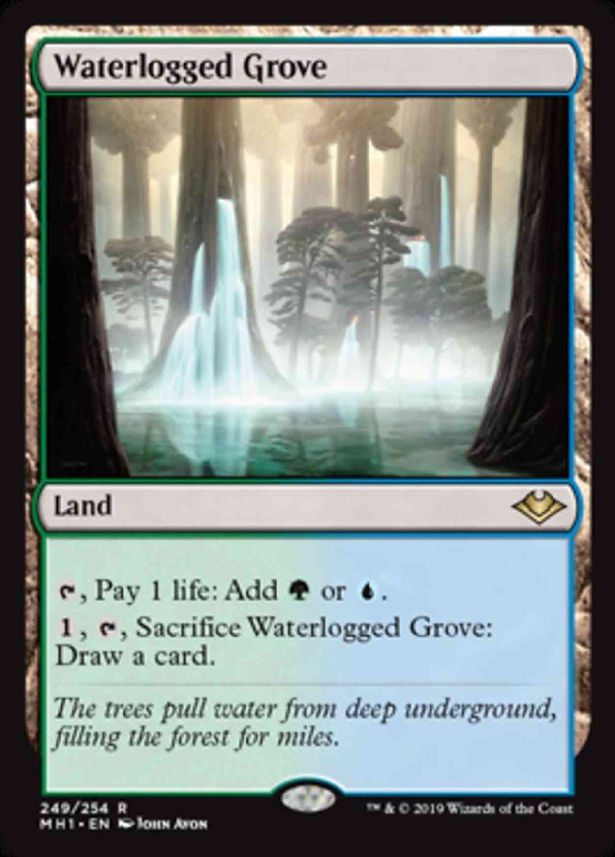 Waterlogged Grove magic card front