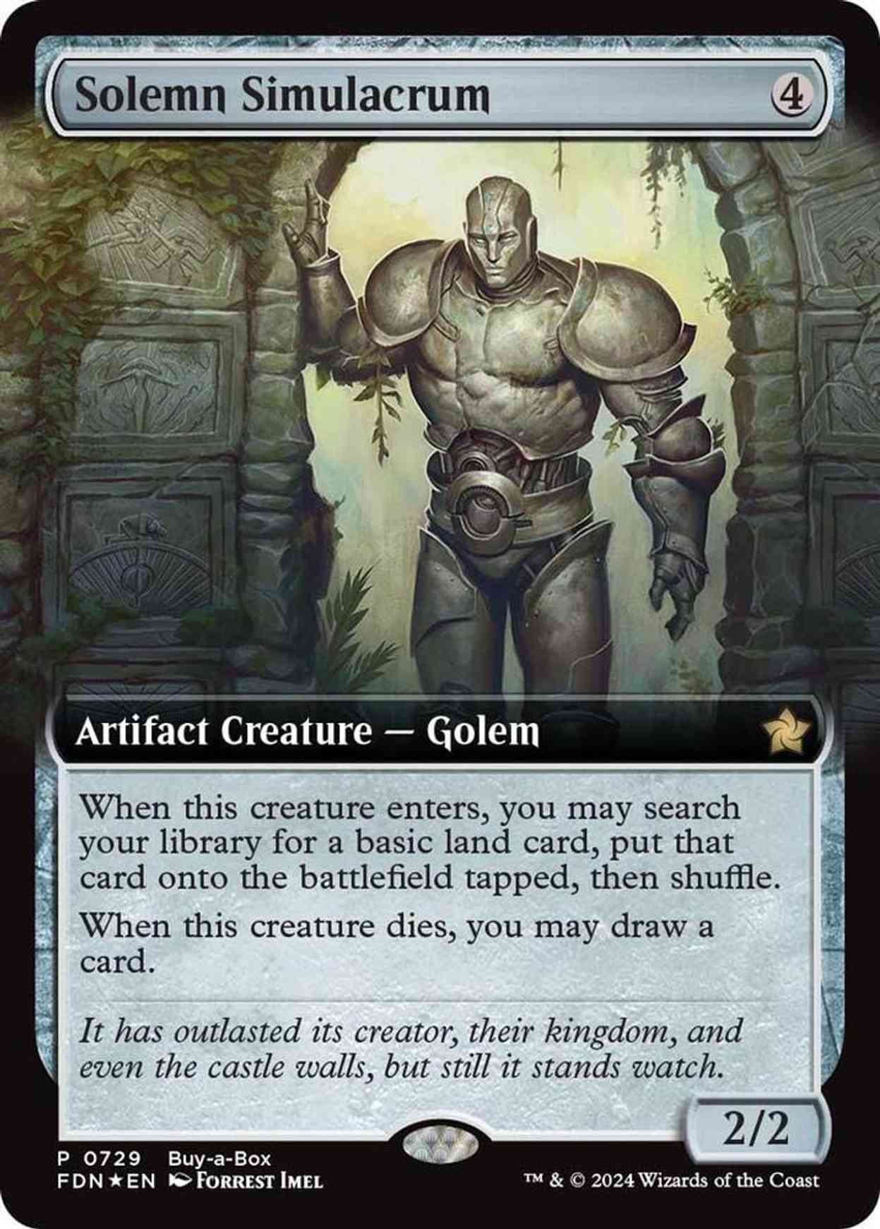 Solemn Simulacrum (Extended Art) magic card front