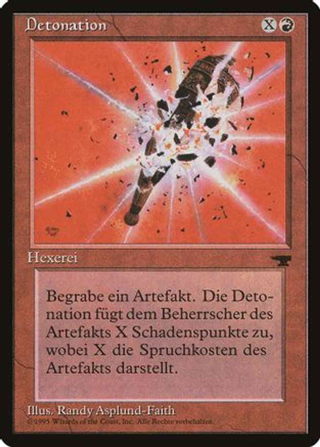 Detonate (German) - "Detonation" magic card front
