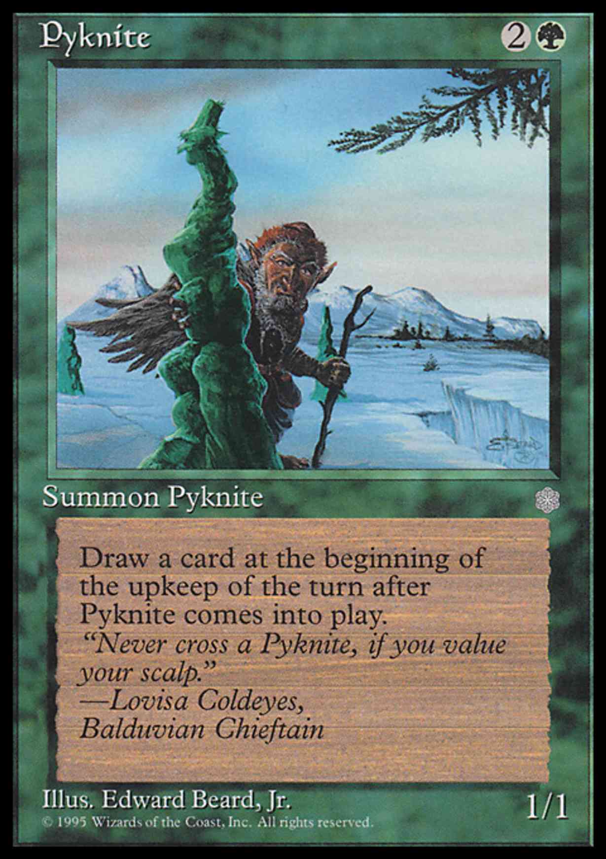 Pyknite magic card front